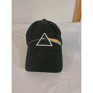 Black Pink Floyd Baseball Cap Dark Side of the Moon Adjustable Head Strap